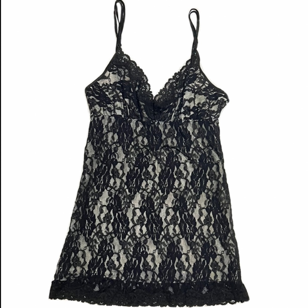 Victoria’s Secret black lace/mesh lingerie dress